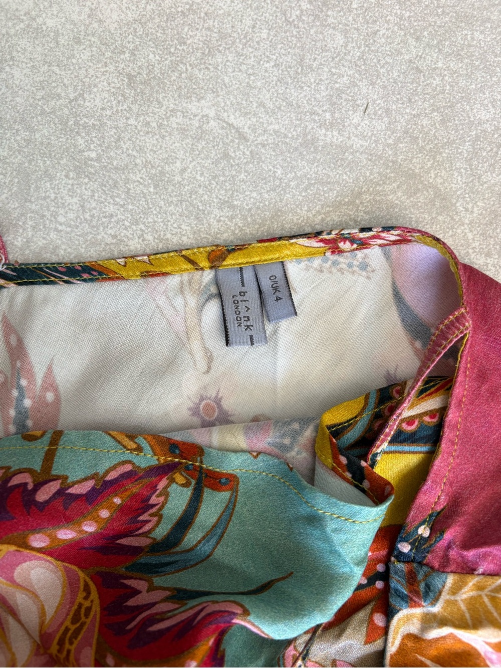 Anthropologie Bl-nk One-Shoulder Floral Multicolor Maxi Dress - Picture 8 of 8